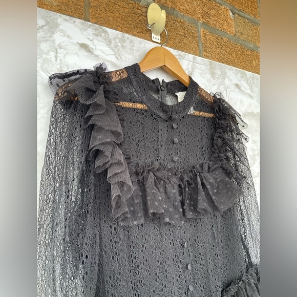 SANDRA MANSOUR x H&M TULLE-SKIRT LACE DRESS XL - Picture 7 of 11
